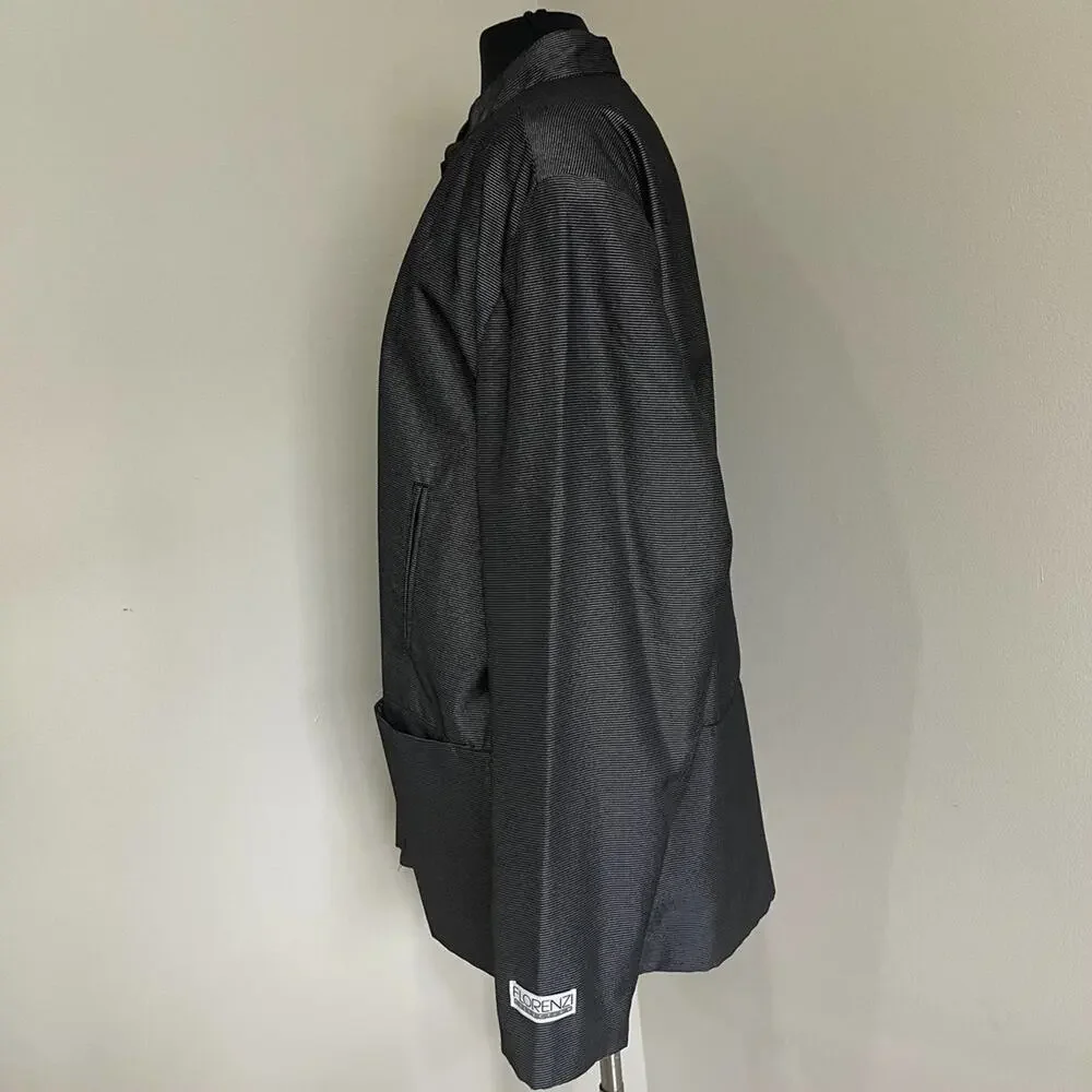 FLORENZI Collection Vintage 80s 90s Black Gray Blazer Jacket Size XL - Picture 9 of 13